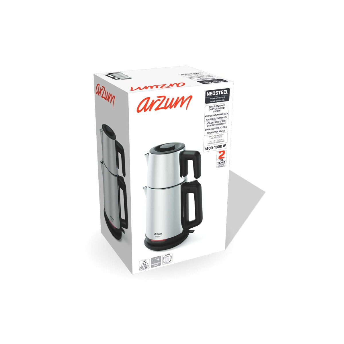 Arzum Ar3158-06 Neosteel Çay Makinesi Inox Görseli