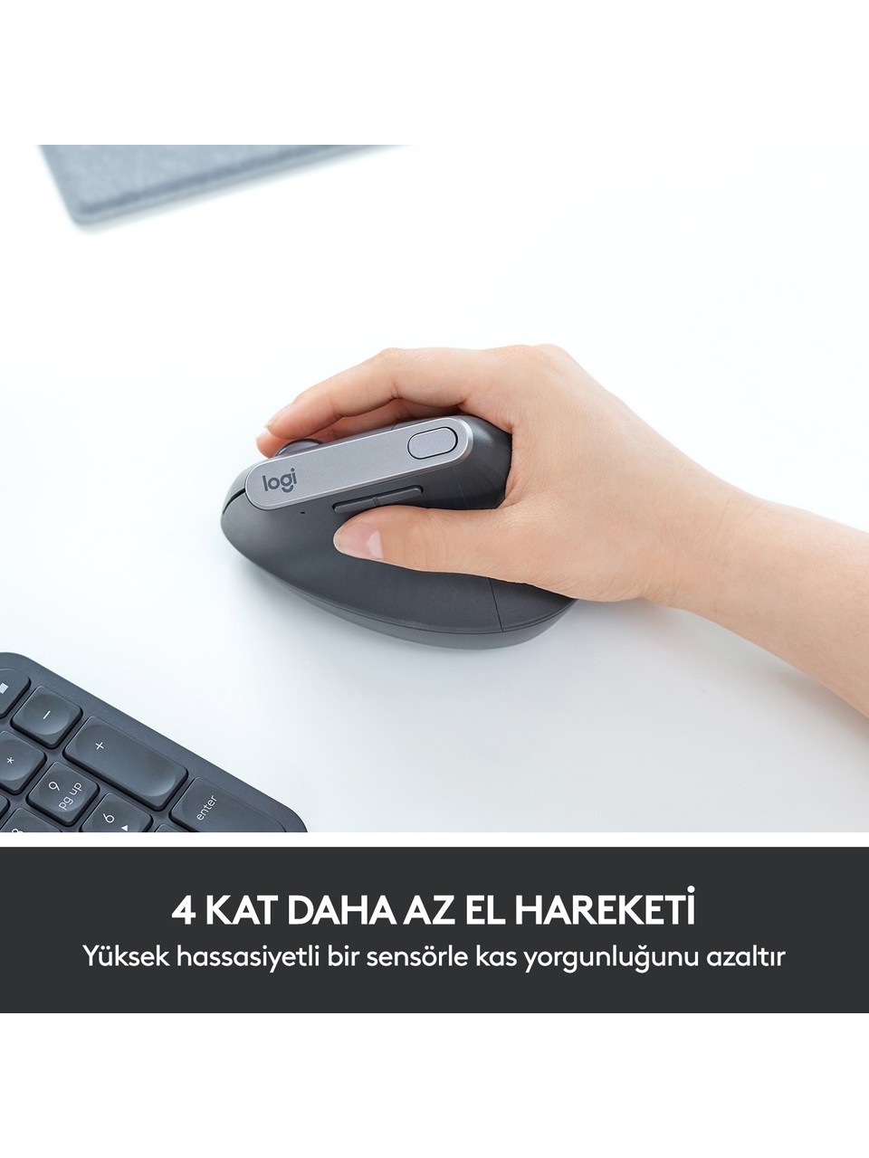 Logitech Mx Vertical 910-005448 Dikey Şarjlı Ergonomik Optik Kablosuz Mouse Görseli