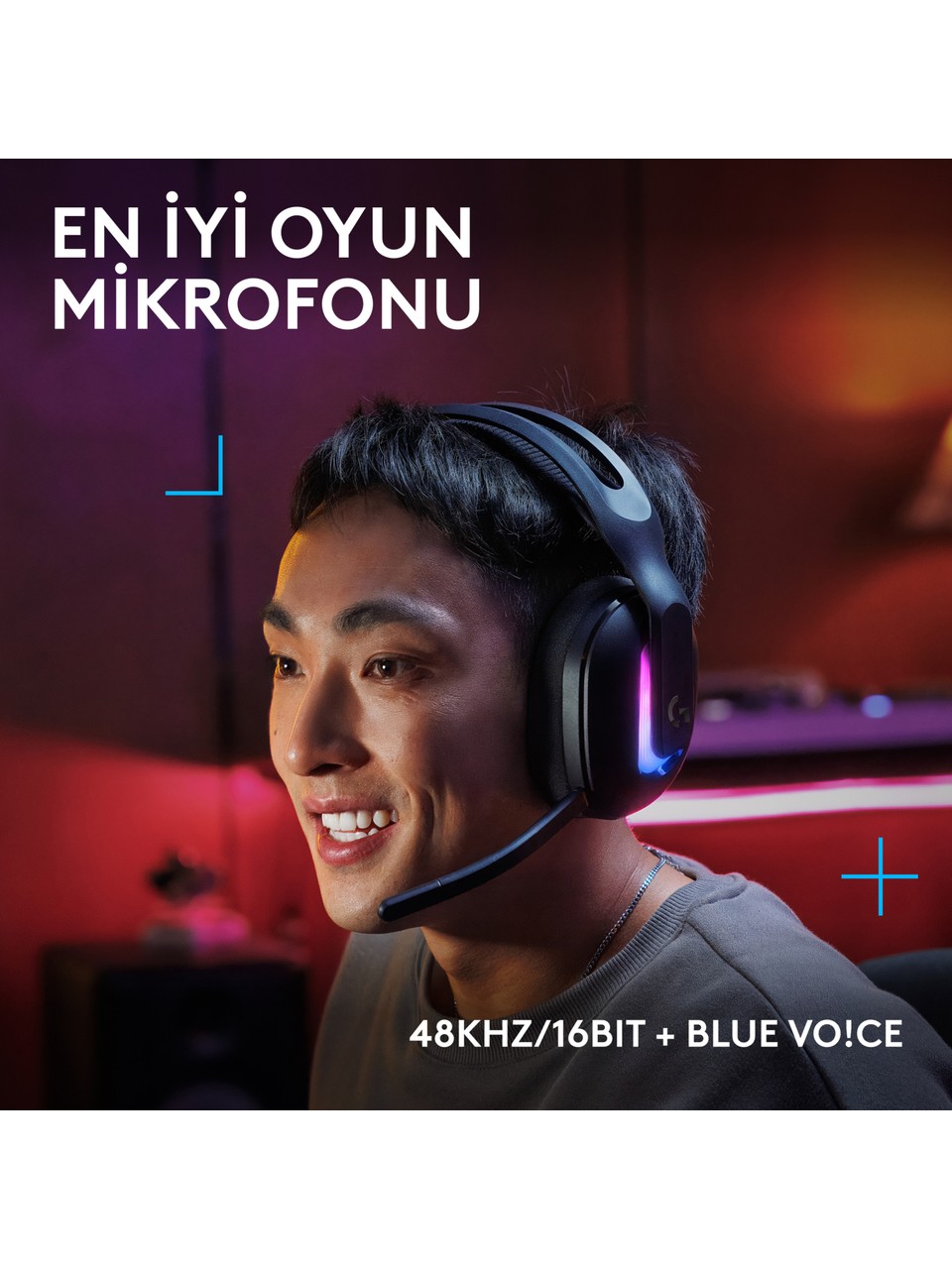 Logitech G522 Lightspeed Siyah RGB Kablolu/Kablosuz Kulak Üstü Oyuncu Kulaklığı Görseli