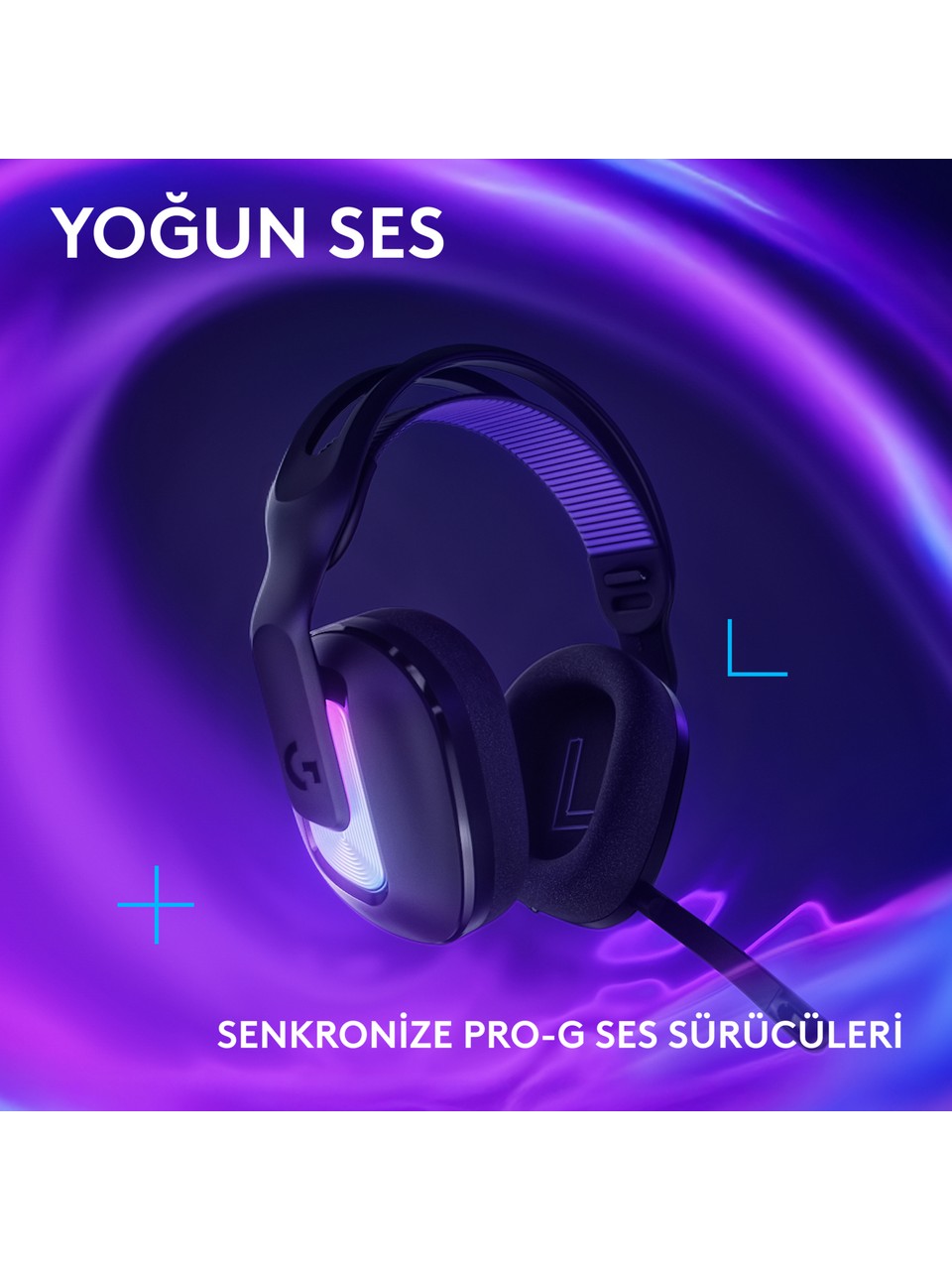 Logitech G522 Lightspeed Siyah RGB Kablolu/Kablosuz Kulak Üstü Oyuncu Kulaklığı Görseli