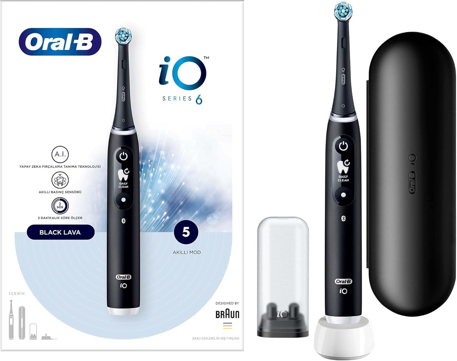 Oral-B iO 6 Smile Şarjlı Diş Fırçası Siyah