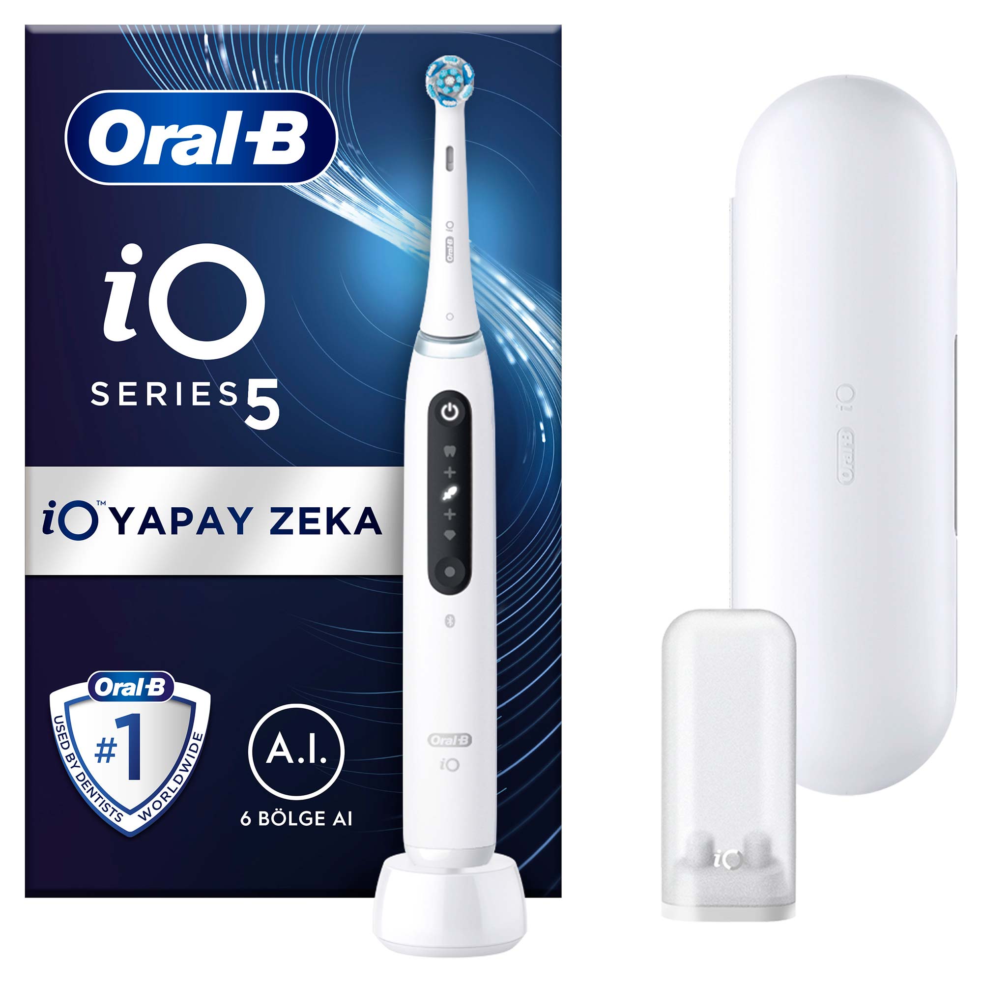 Oral-B iO 5 Şarjlı Diş Fırçası Beyaz Görseli