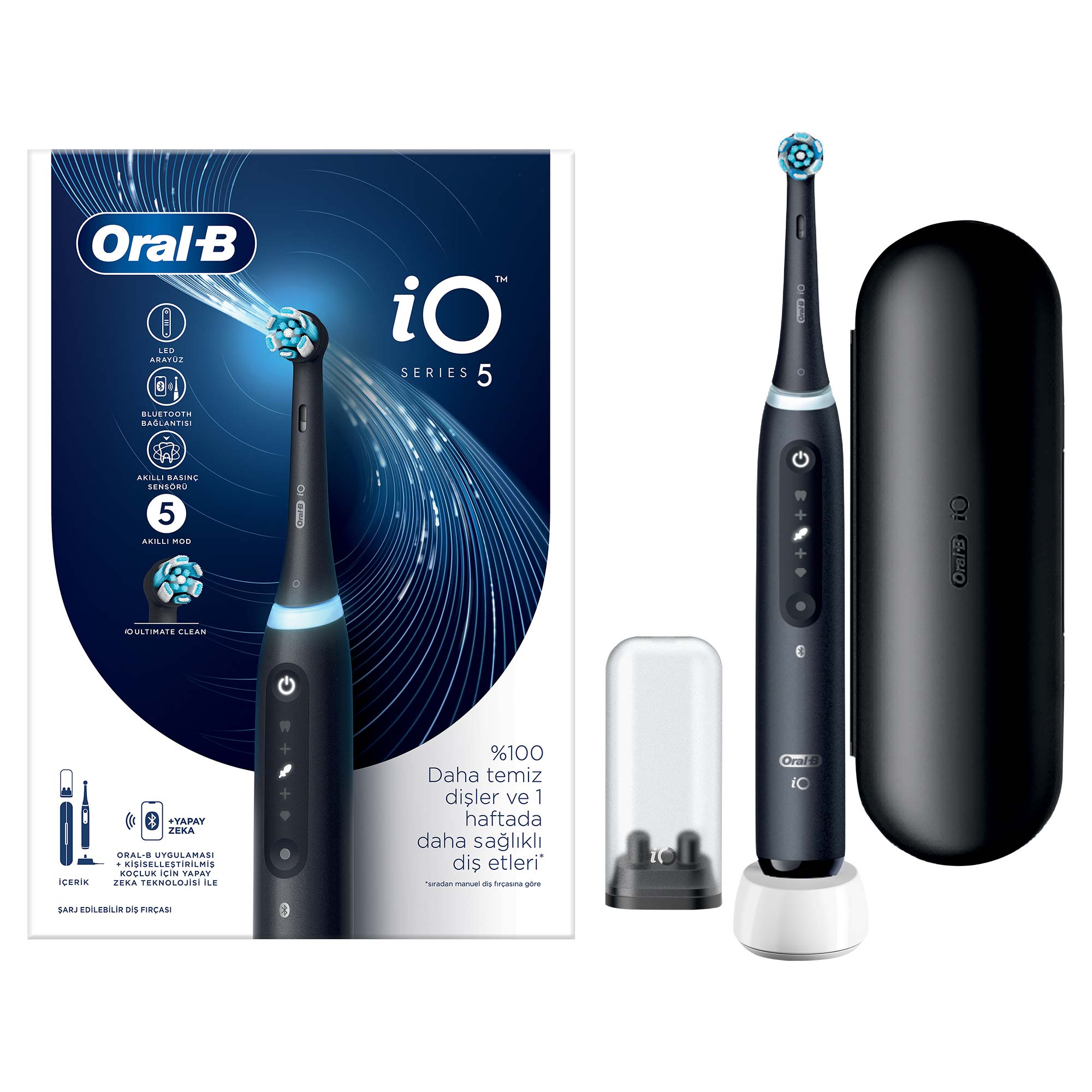 Oral-B iO 5 Şarjlı Diş Fırçası Mat Siyah