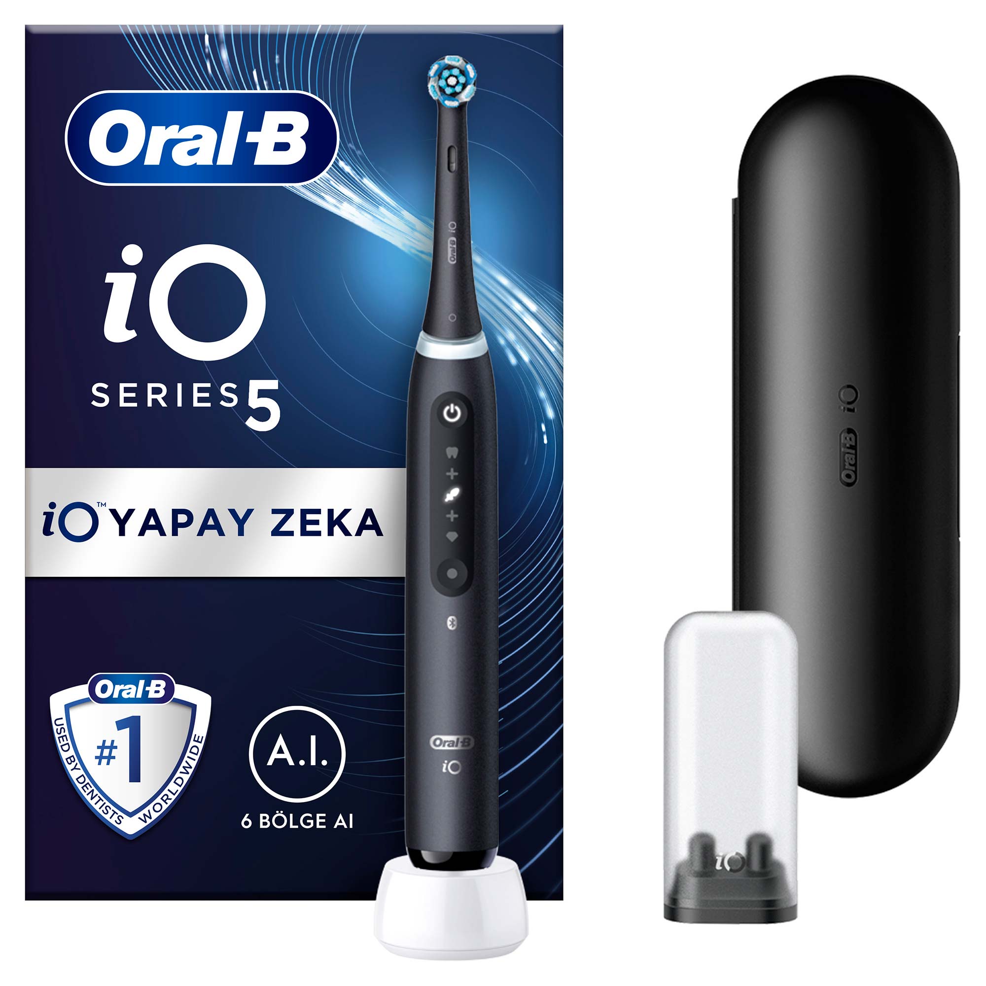 Oral-B iO 5 Şarjlı Diş Fırçası Mat Siyah Görseli