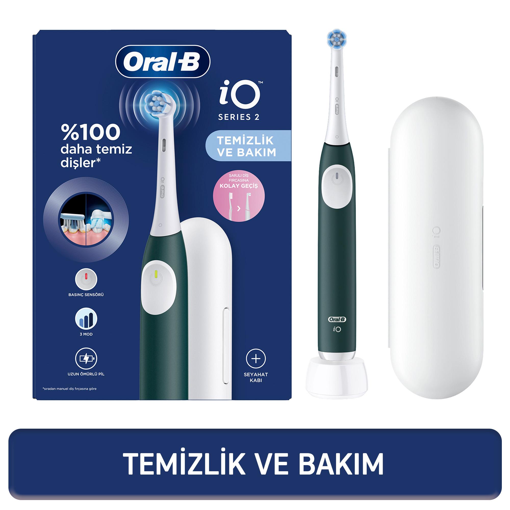 Oral-B iO 2 Şarjlı Diş Fırçası Yeşil & Seyahat Kabı