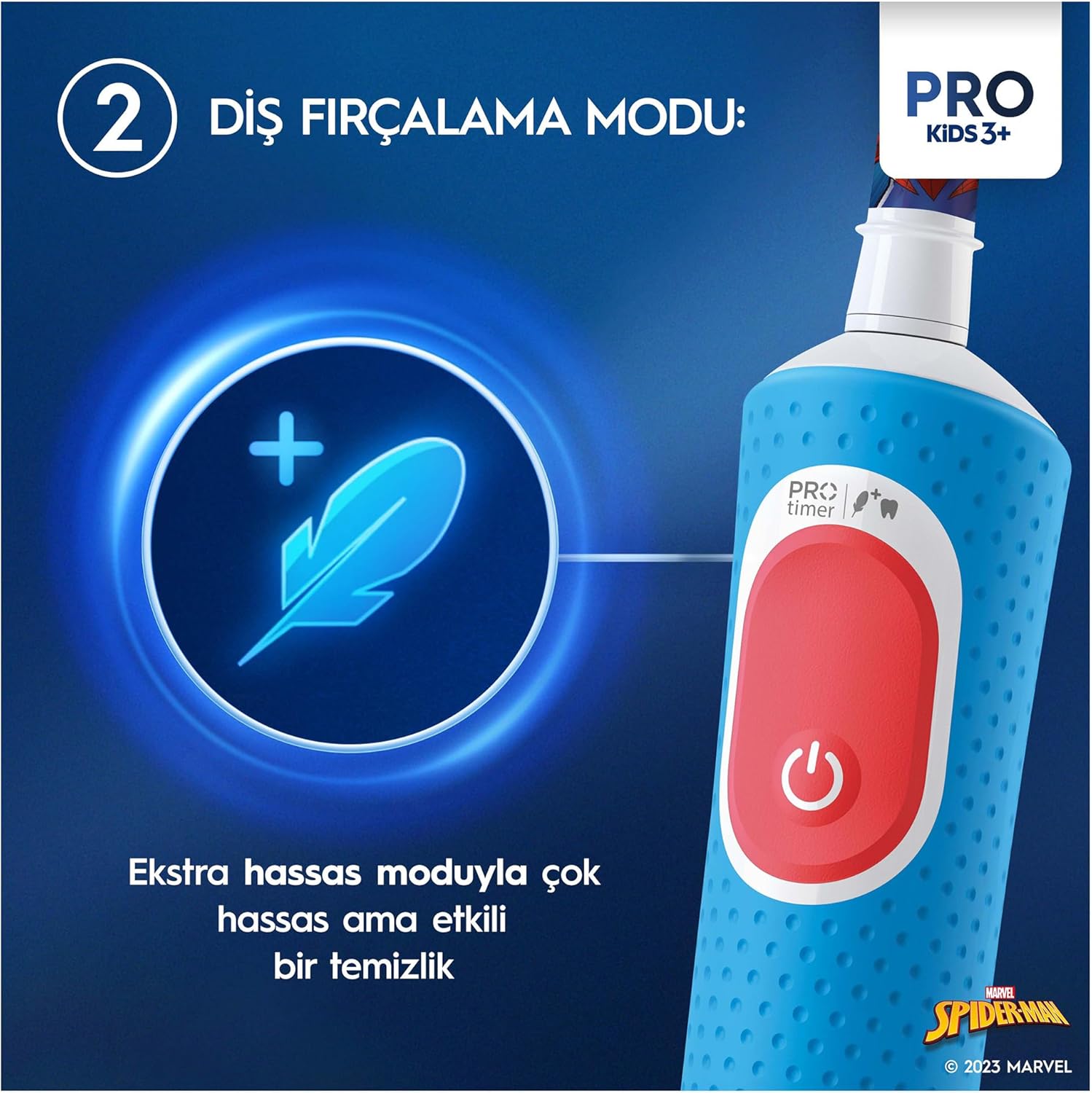 Oral-B Vitality Pro Spiderman Özel Seri Çocuklar İçin Şarj Edilebilir Diş Fırçası Görseli