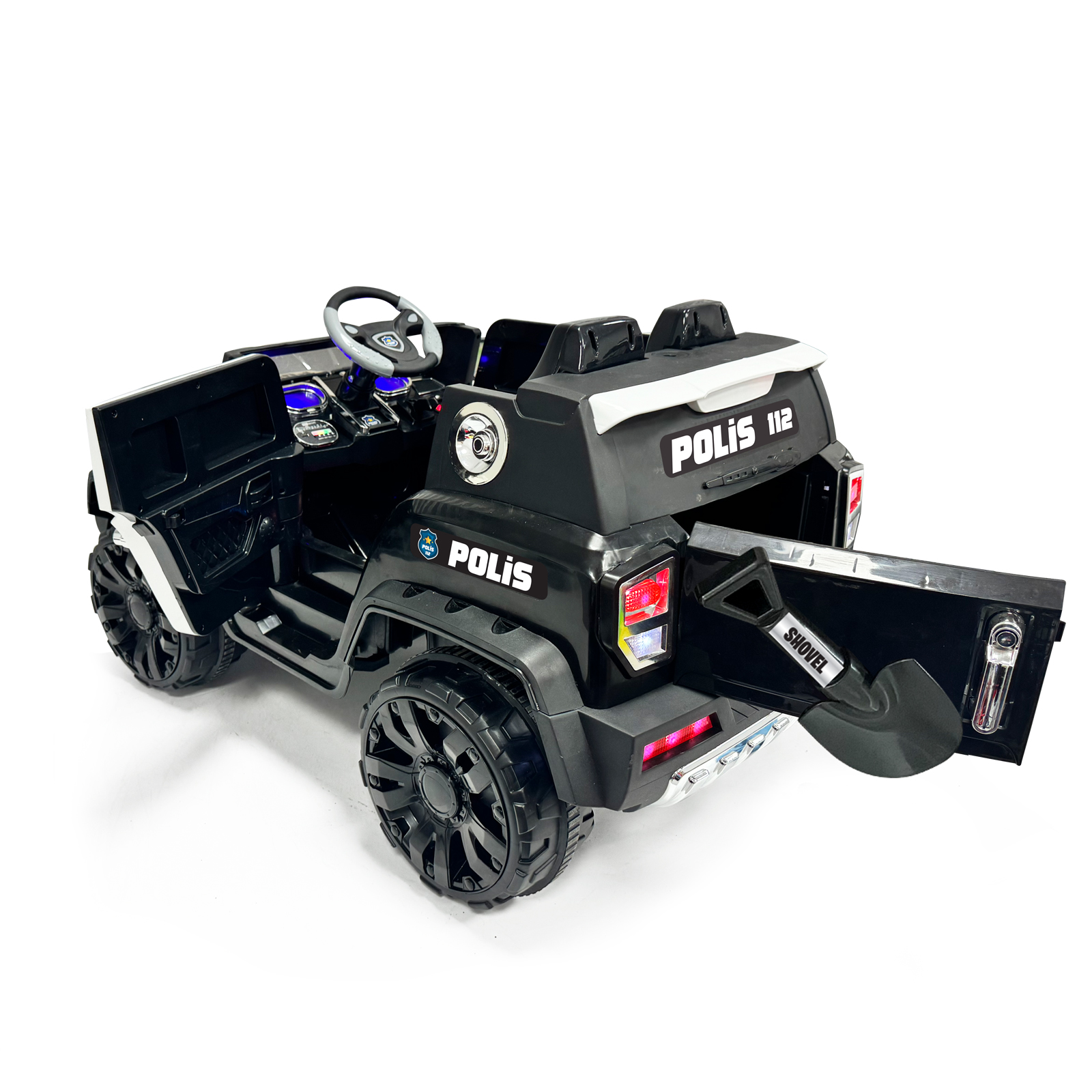 Ak 96-445 Polis İznik Kumandalı Akülü Araba 12 Volt Görseli
