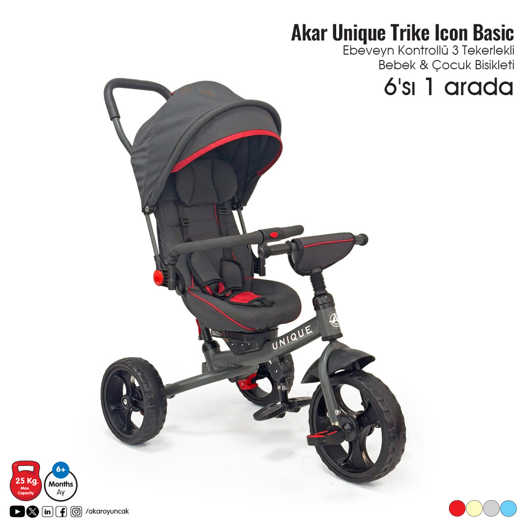 Ak 94-625 Unique Trike İcon 3 Teker İtmeli Bisiklet Görseli