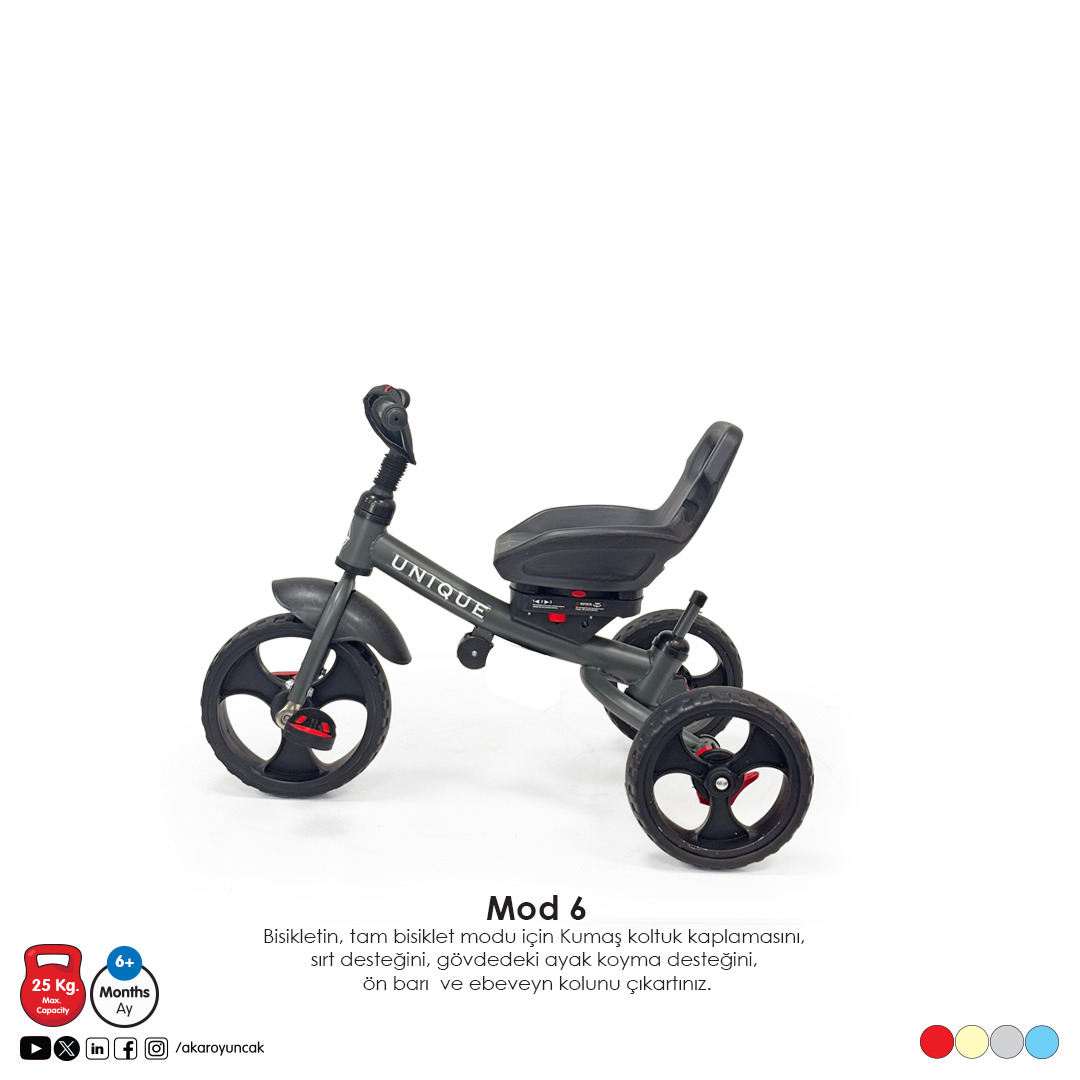 Ak 94-625 Unique Trike İcon 3 Teker İtmeli Bisiklet Görseli