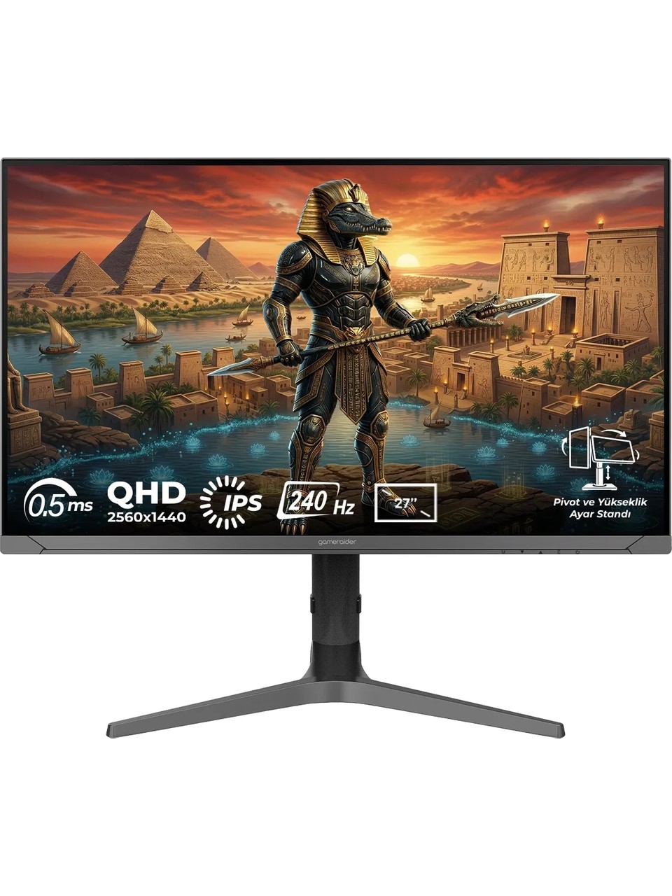Gameraider Sobek Gr27q24ı 27 İnç 240hz 0.5ms 2k Qhd Adaptive Sync Ips Pivot Gaming Monitör