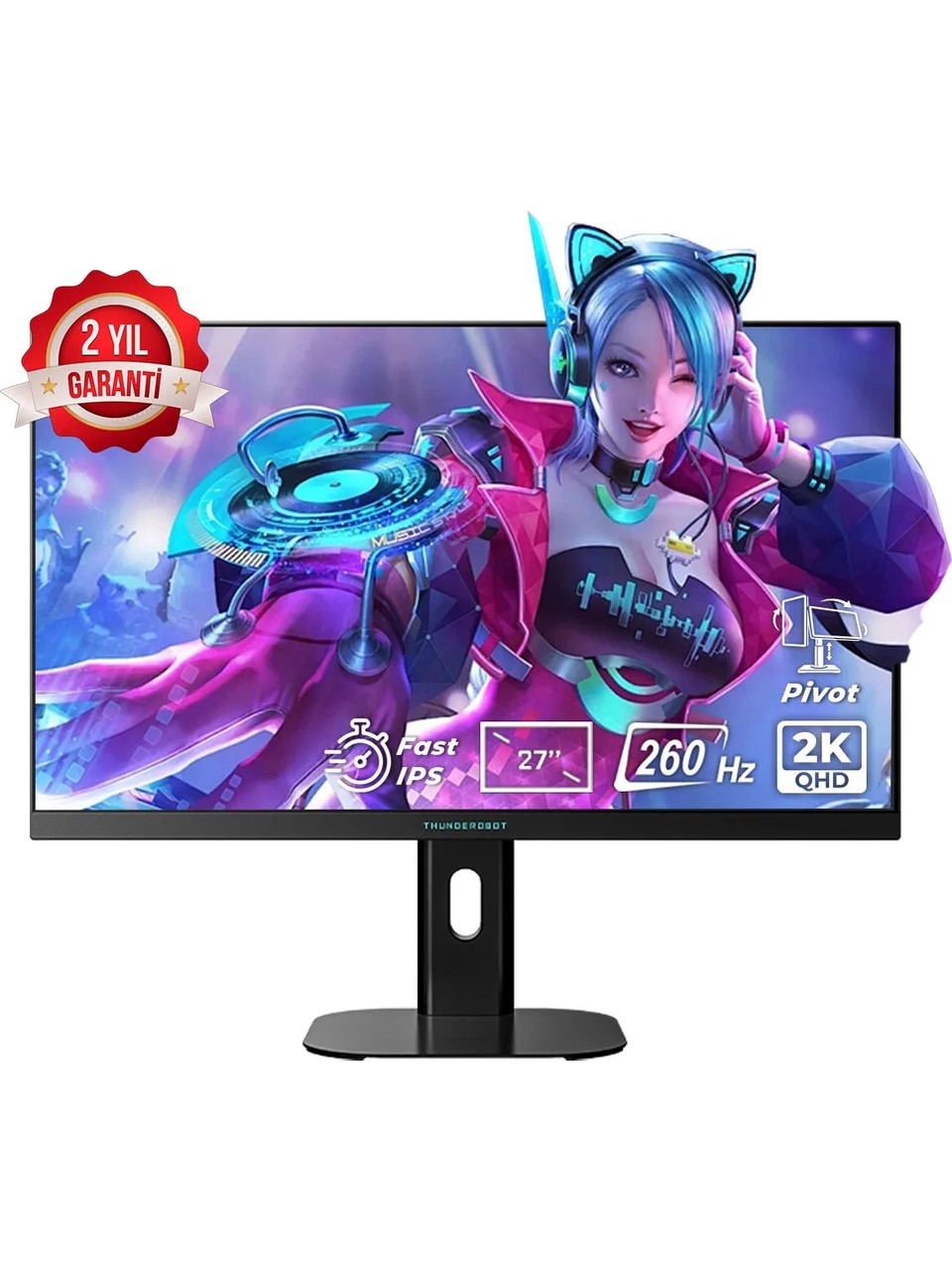 Thunderobot Zq27f260l-tur 27 İnç 260hz 2k Qhd Adaptive Sync Fast Ips Pivot Gaming Monitör