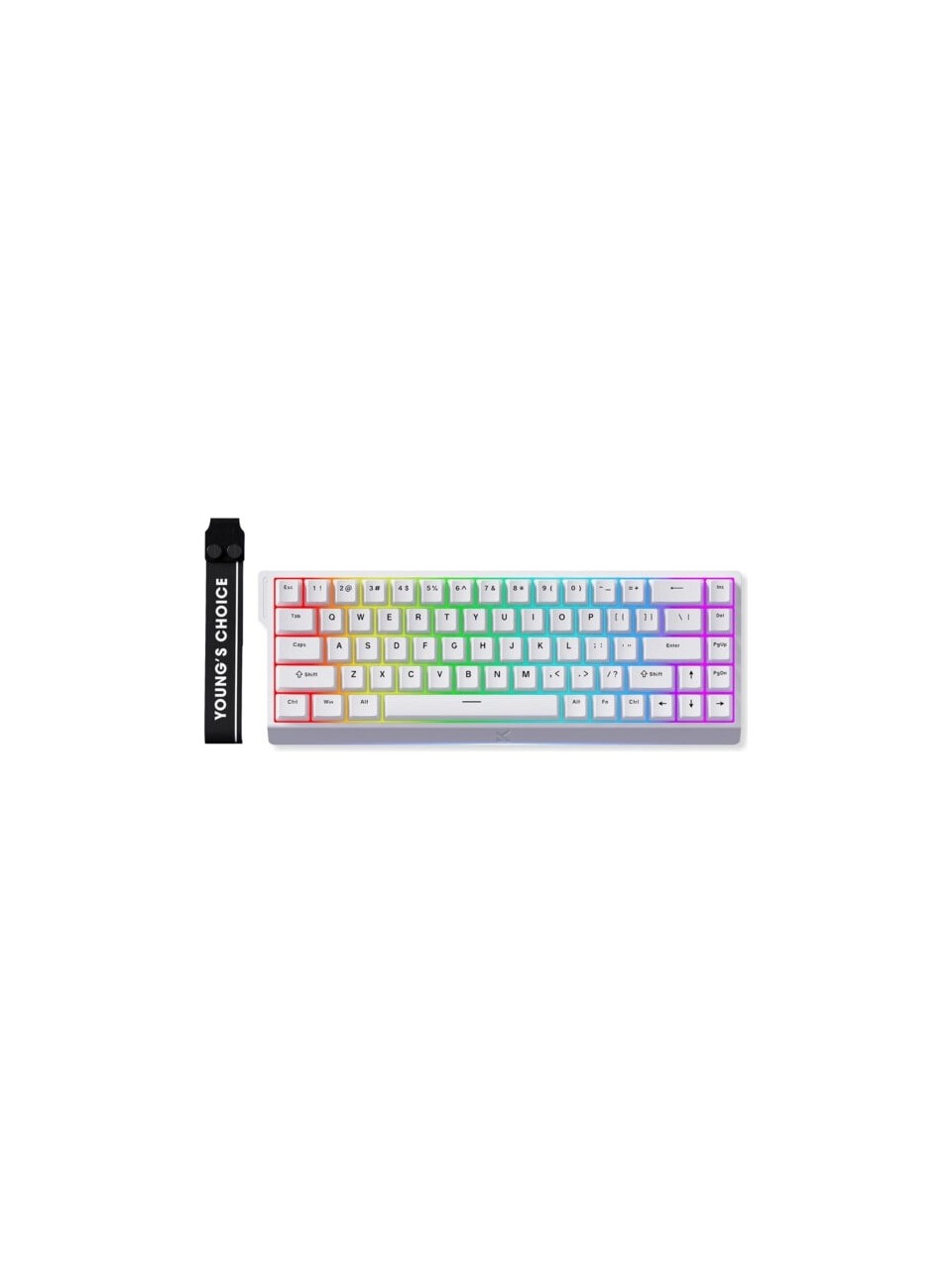 Mchose Ace68 E-sport White %65 Hall E.uranus Manyetik Switch Rgb G.klavye Mc-ace68-14 Görseli