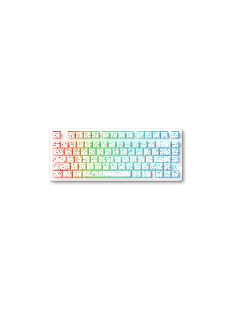 Mchose Jet 75 White Topographic %75 Hall Effect Kailh Switch Rgb Mek. G.klavye Mc-jet75-9