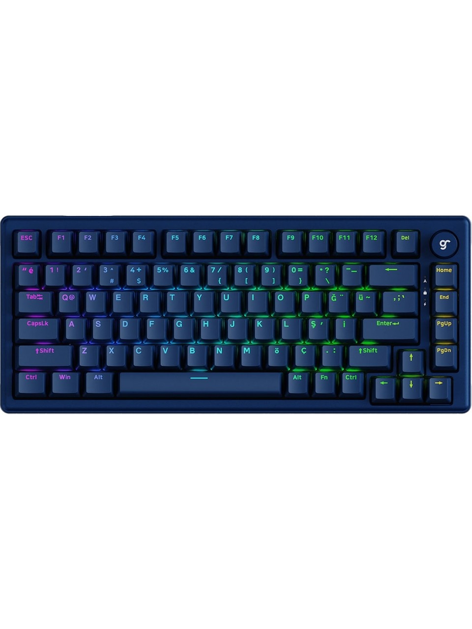 Gameraider K1 He Dark Blue Ultra-fast Lime Manyetik Switch 8k Türkçe Kablolu Gaming Klavye