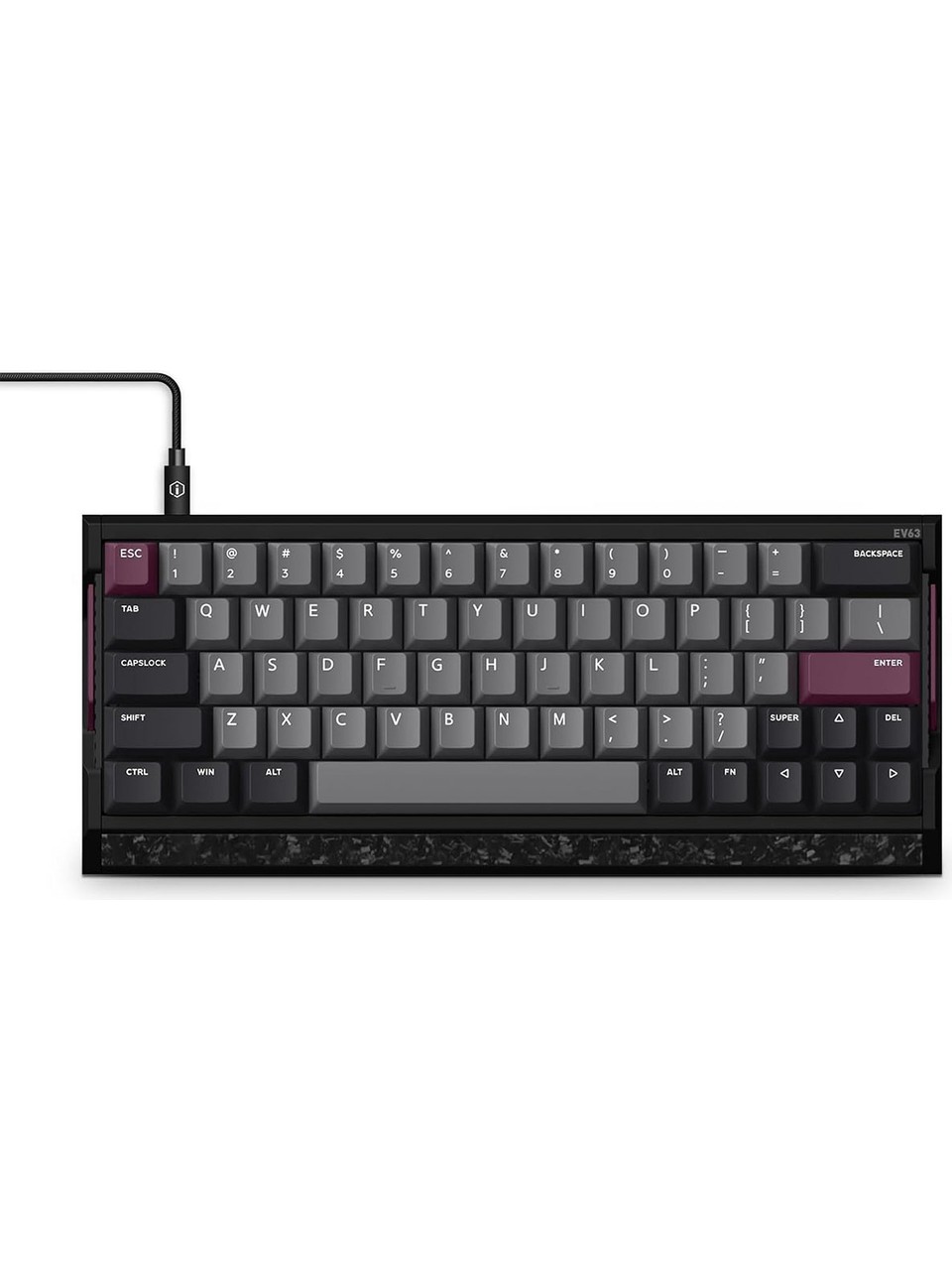 Iqunıx Ev63 Dark Purple %60 Mag. X Pro Manyetik Switch 8k Hz Hall Effect  Rgb Mek.g.klavye