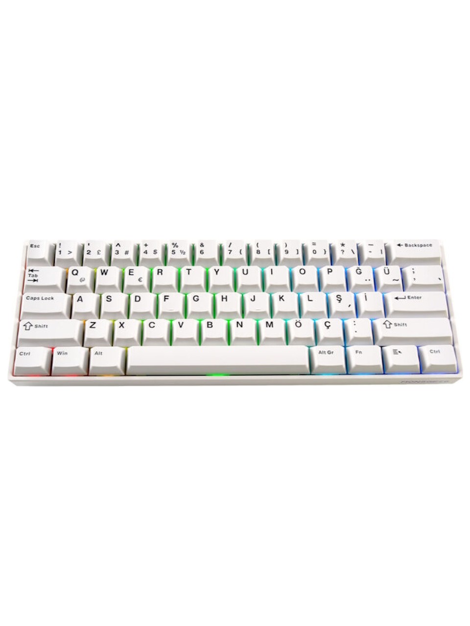Akko Monsgeek Fun60 Max White Hall E.glare Man. Switch 8k Hz Argb Kablosuz Mek.g.klavye Görseli