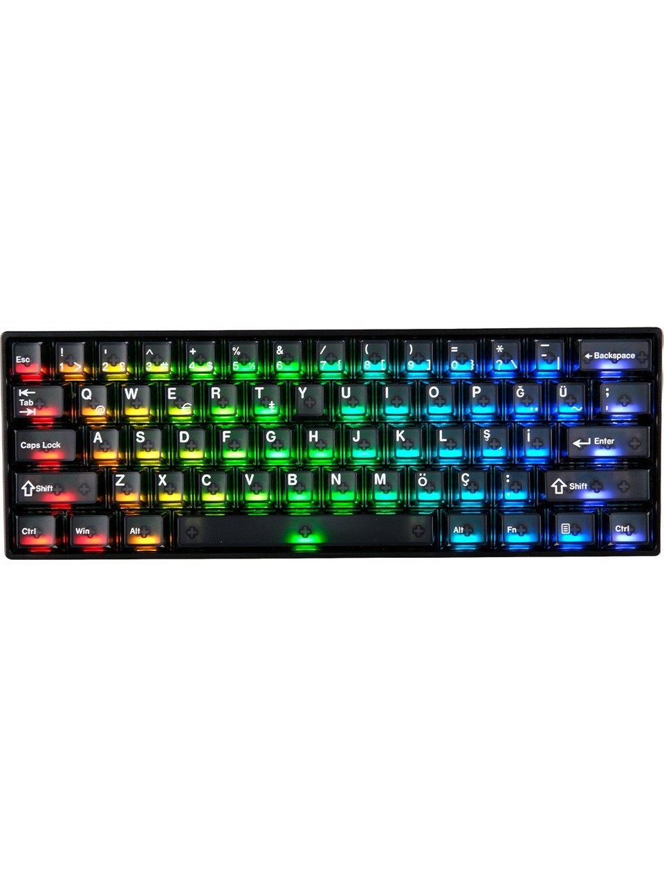 Akko Monsgeek Fun60 Max Black Hall E.glare Man. Switch 8k Hz Argb Kablosuz Mek.g.klavye