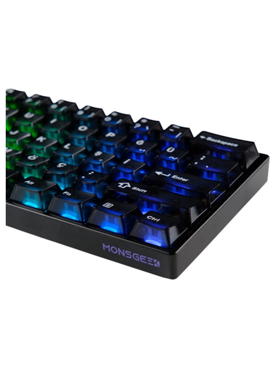 Akko Monsgeek Fun60 Max Black Hall E.glare Man. Switch 8k Hz Argb Kablosuz Mek.g.klavye Görseli