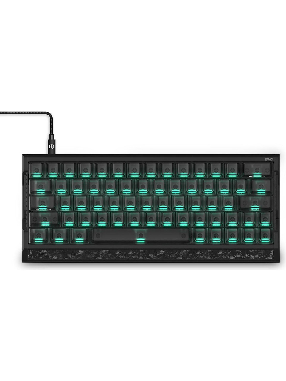 Iqunıx Ev63 Dark Side Rs %60 Magnetic X Pro Man. Switch 8k Hz Hall Effect  Rgb  Mek.g.klavye