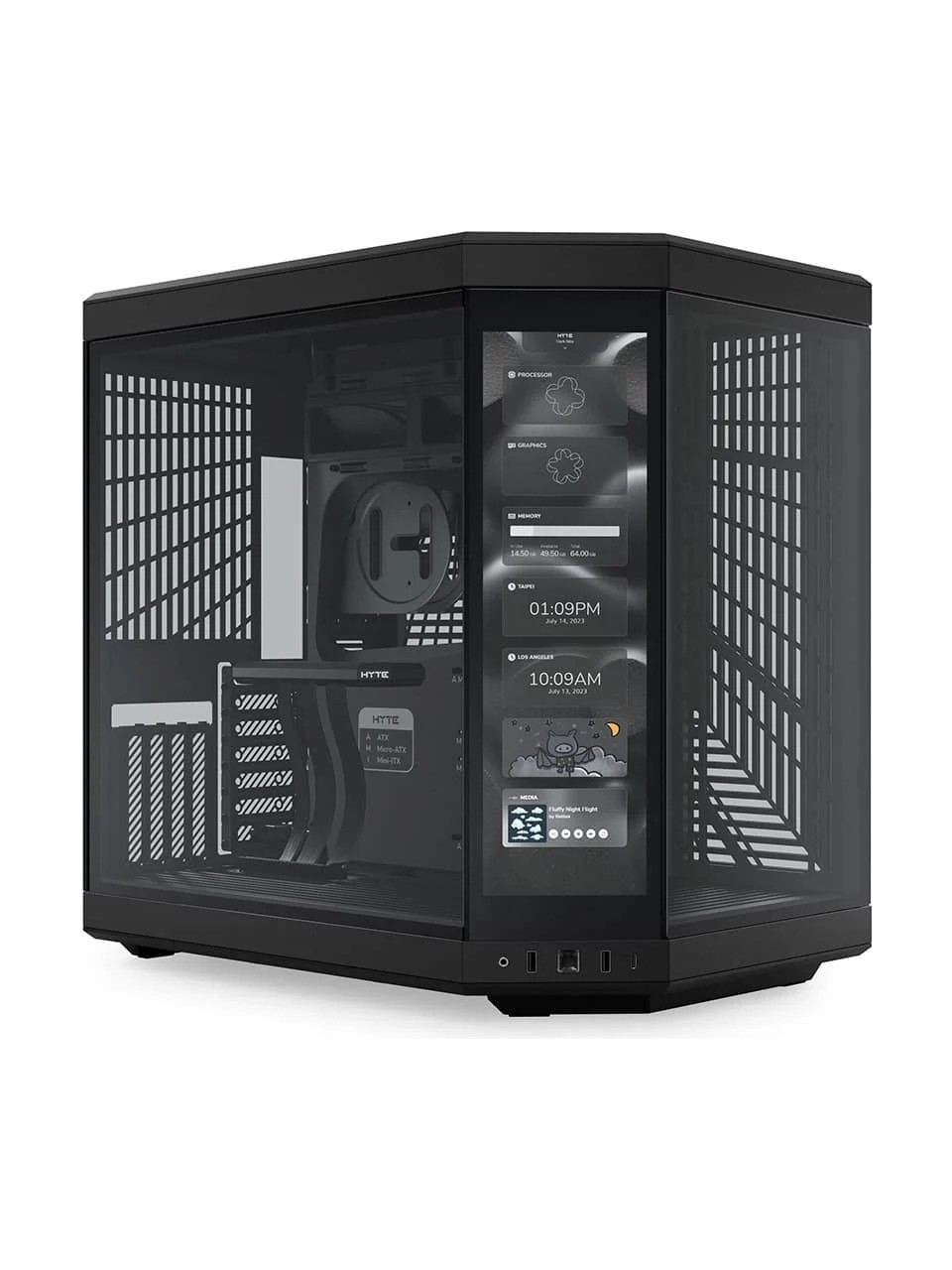 Hyte Y70 Touch Pitch Black Usb 3.2 E-atx D.chamber Mid Tower D.ekranlı G.kasa Cs-hyte-y70tı-bb