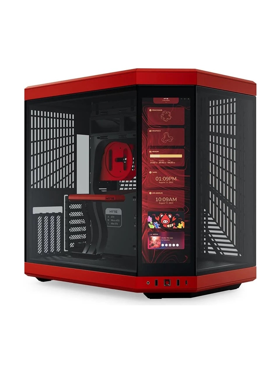 Hyte Y70 Touch Black Cherry Usb 3.2 E-atx D.chamber Mid Tower D.ekranlı G.kasa Cs-hyte-y70ttı-rb