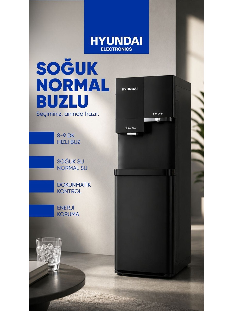 Hyundai HYN-925B Buz Yapıcılı Gizli Damacanalı Su Sebili Görseli
