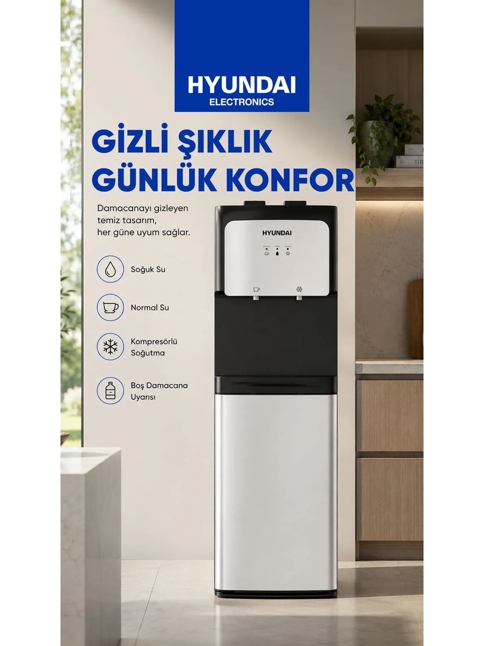 Hyundai HYN-910GD Gizli Damacanalı Su Sebili Görseli
