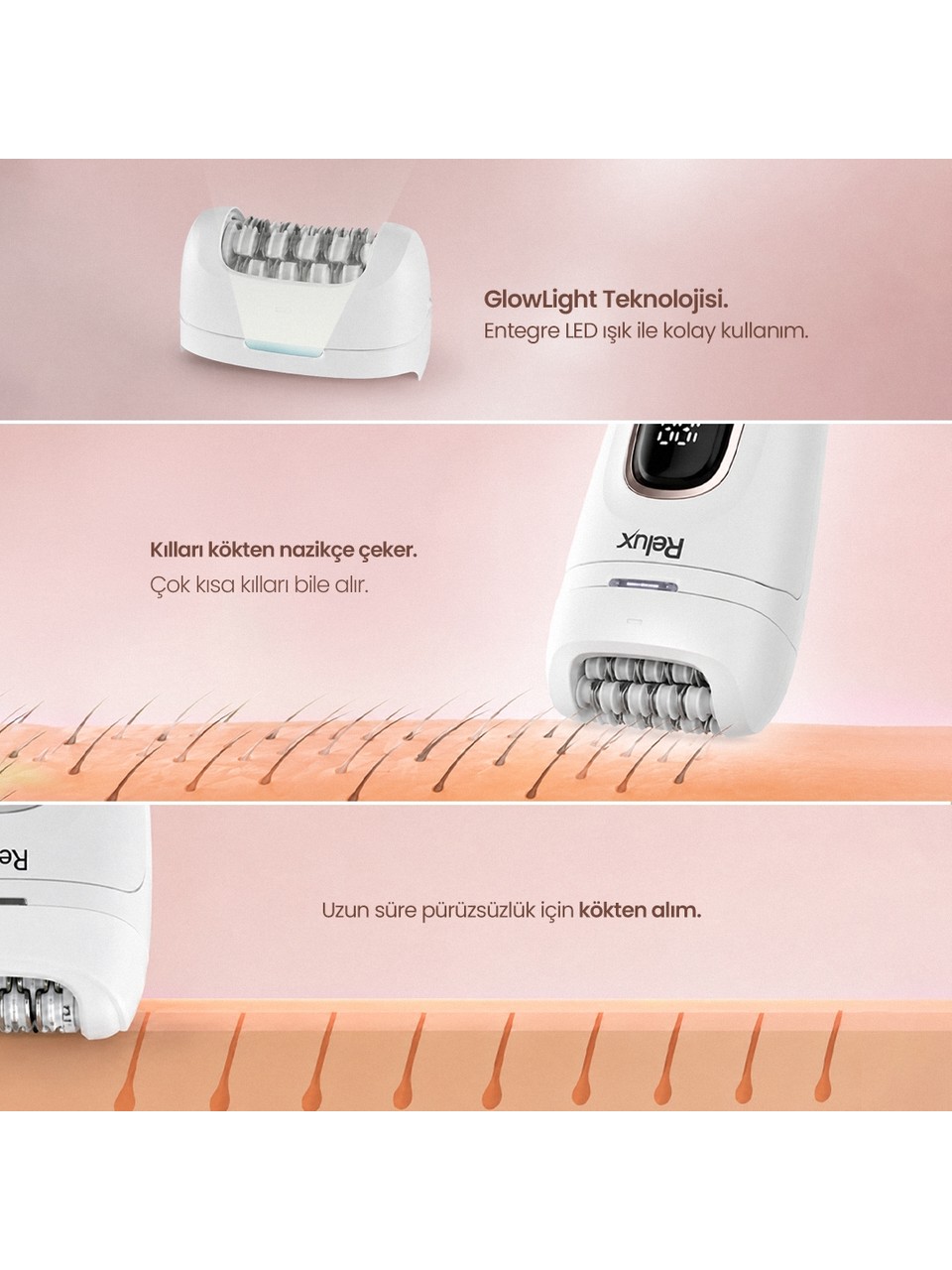 Relux REP9548P PureCare 5in1 Epilatör Islak/Kuru Görseli