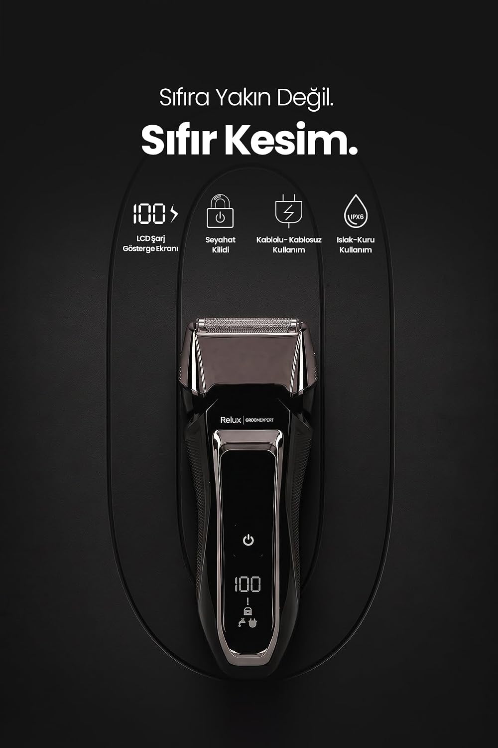 Relux Rfx8500 GroomExpert Şarjlı Islak Kuru Tıraş Makinesi Görseli