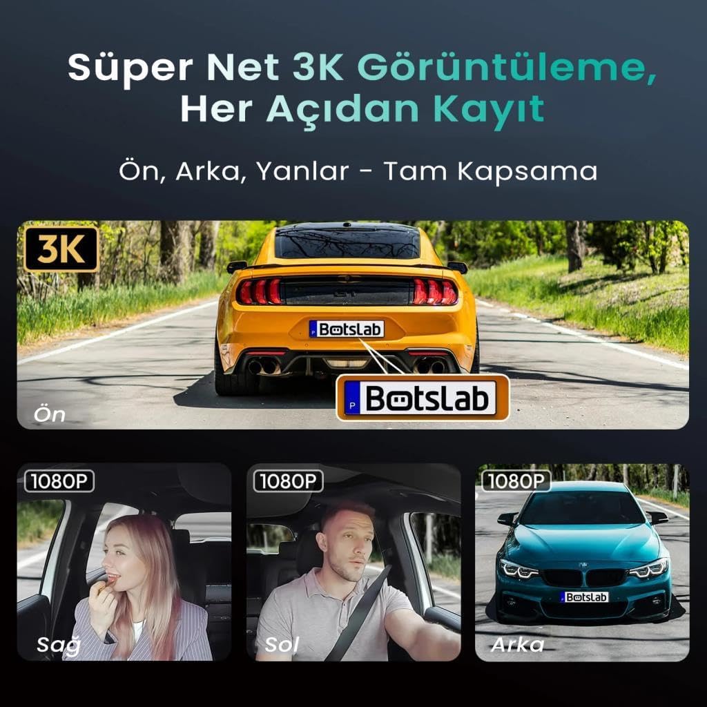Botslab 360+ G980H Pro 4 Kameralı Araç Kamerası Seti Görseli