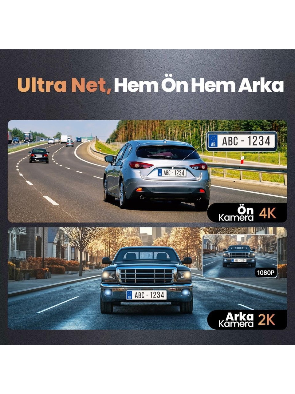 Botslab 360+ G980H Pro Ön ve Arka Araç Kamerası Seti Görseli