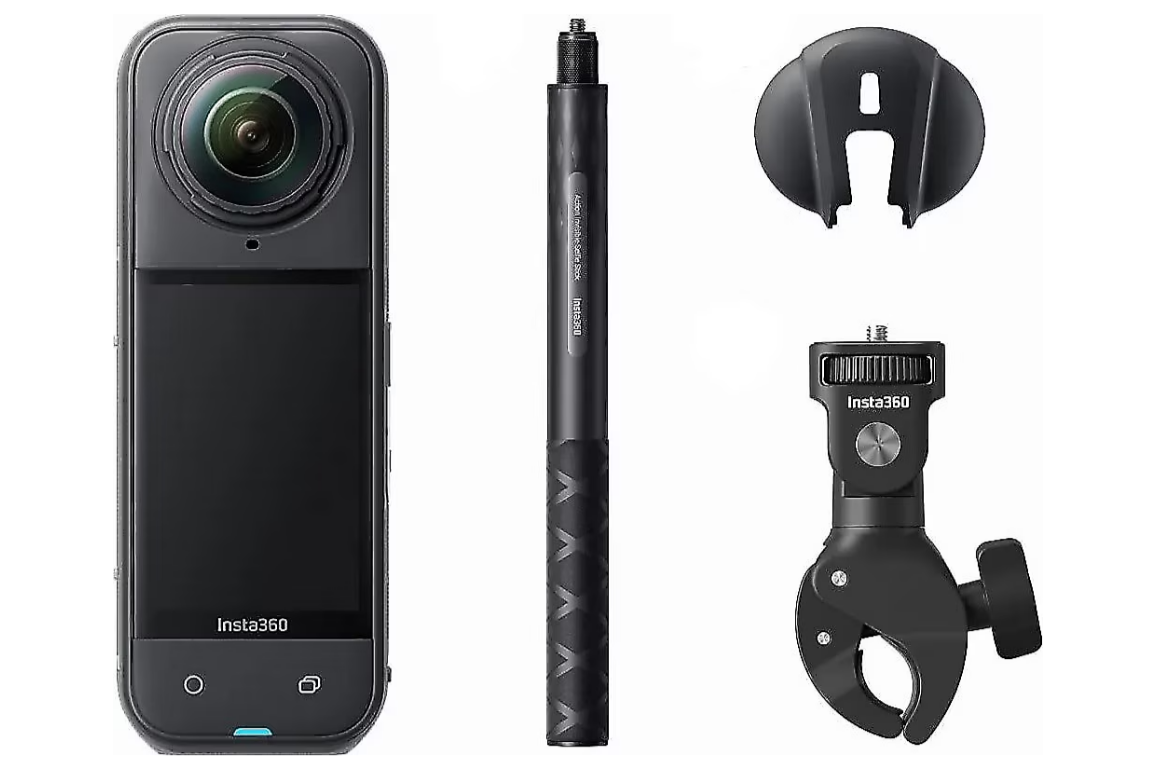 Insta360 X5 Aksiyon Kamerası - Motosiklet Kiti Siyah