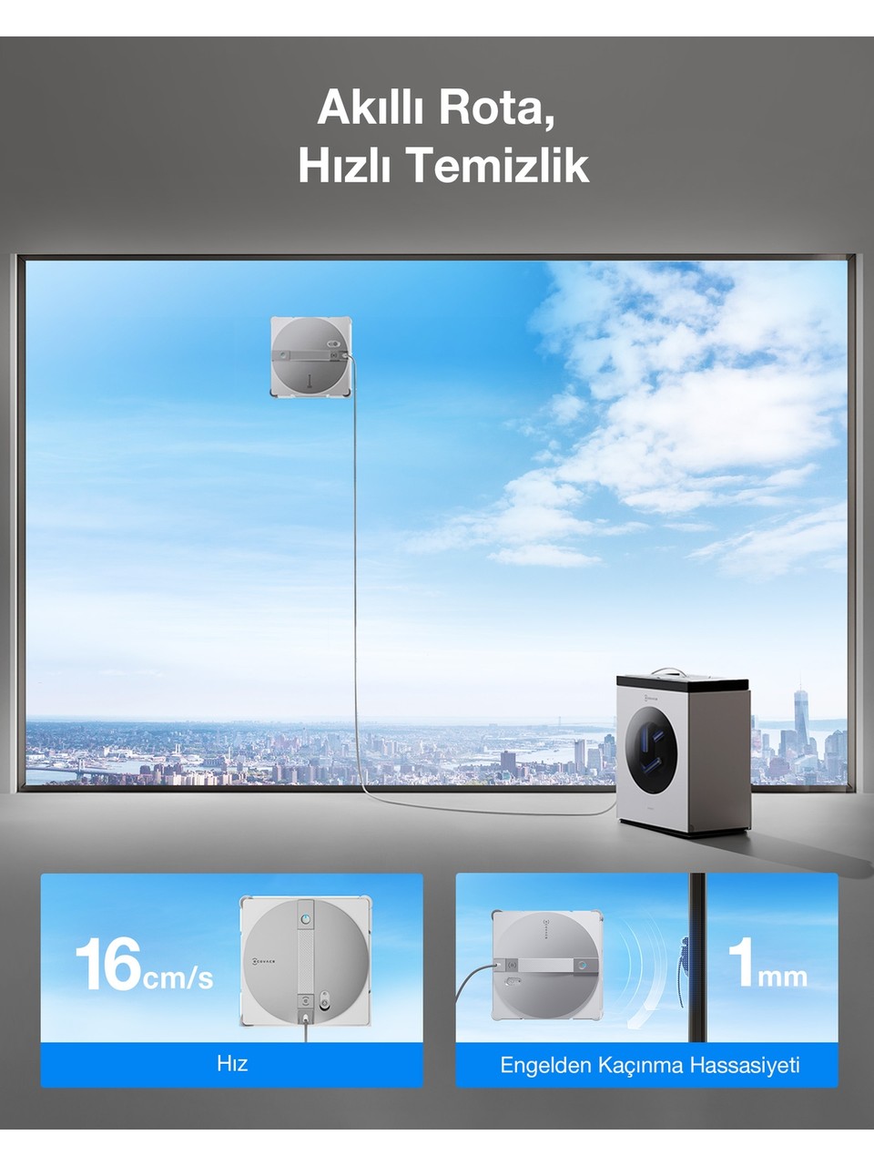 Ecovacs Winbot W3 Omni Cam Temizleme Robotu Görseli