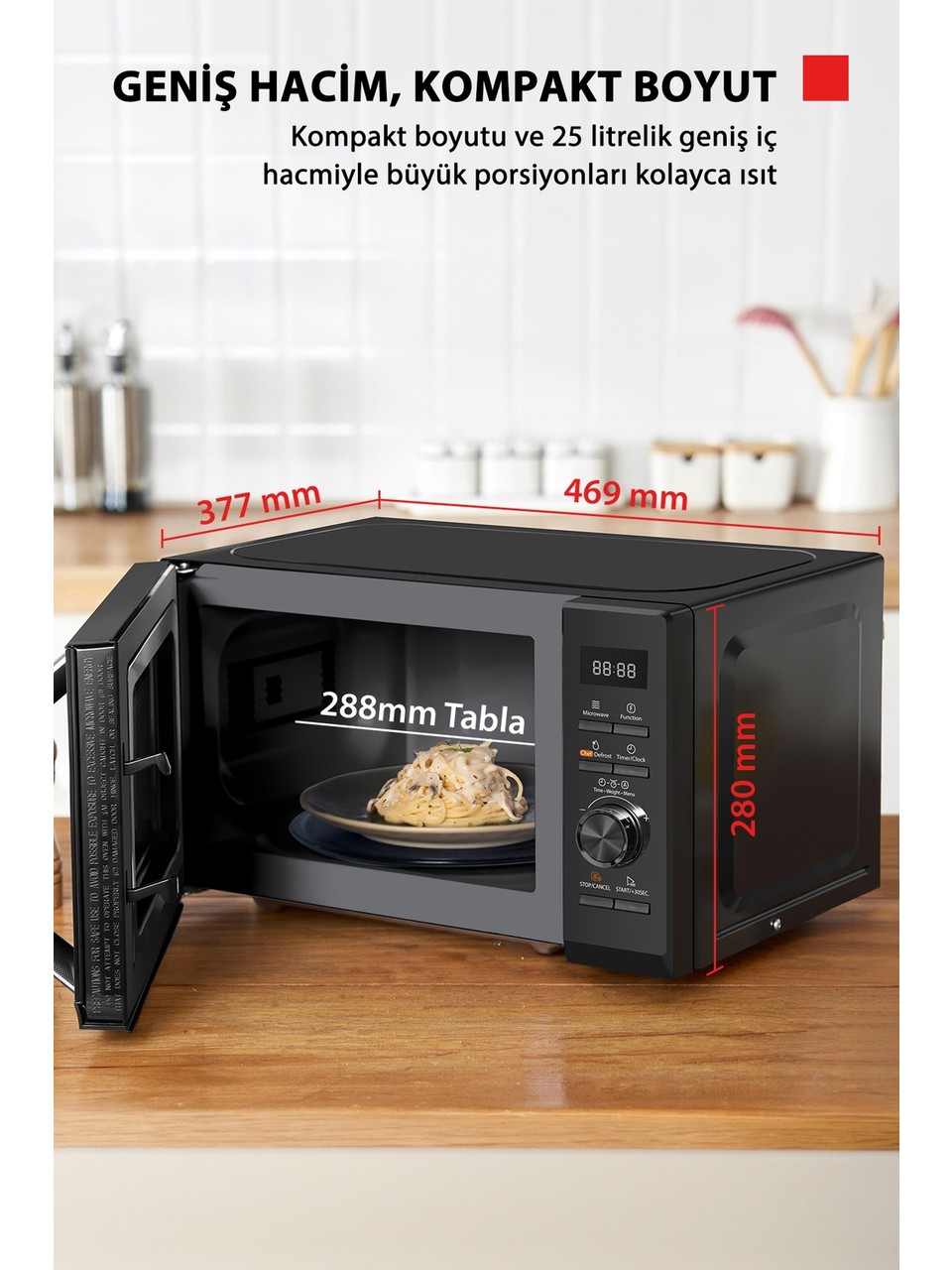 Toshiba Mw3- Ag25pf (bk) 25 Lt. Dijital Mikrodalga Fırın Siyah Görseli