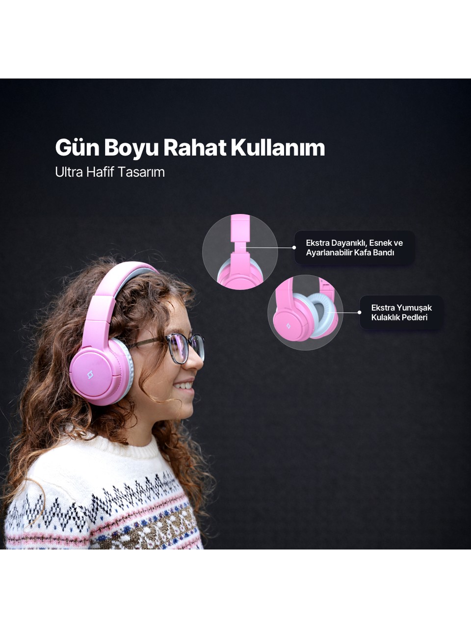 Ttec Soundbuddy 3  2km171bp Kulaküstü Kablosuz Bluetooth Çocuk Kulaklığı Pembesi Görseli