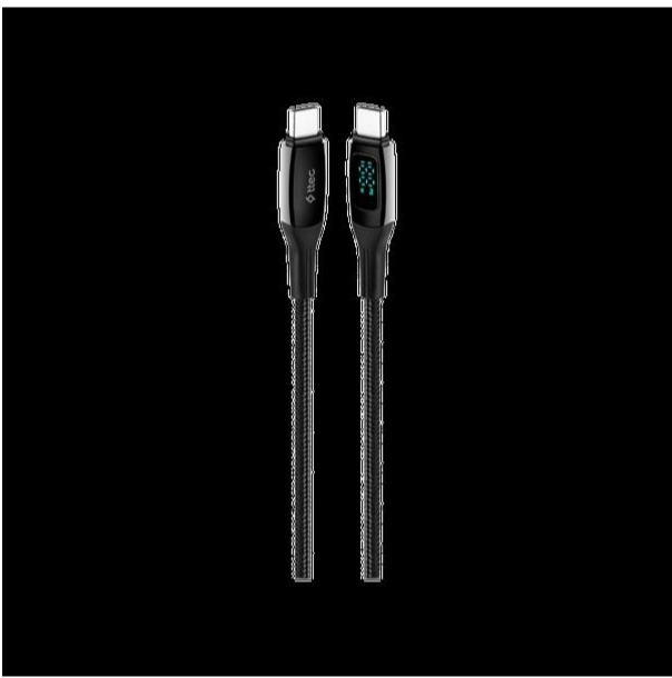 Ttec Alumicable 2dk57s Lcd Usb-c – Usb-c 100w Pd/qc 150cm Hızlı Şarj/data Kablosu ,siyah