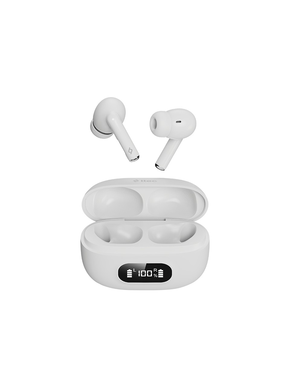 Ttec Airbeat Pro Lite Anc  2km184b Lcd Göstergeli Kablosuz Tws Bluetooth Kulaklık- 2km184 Beyaz