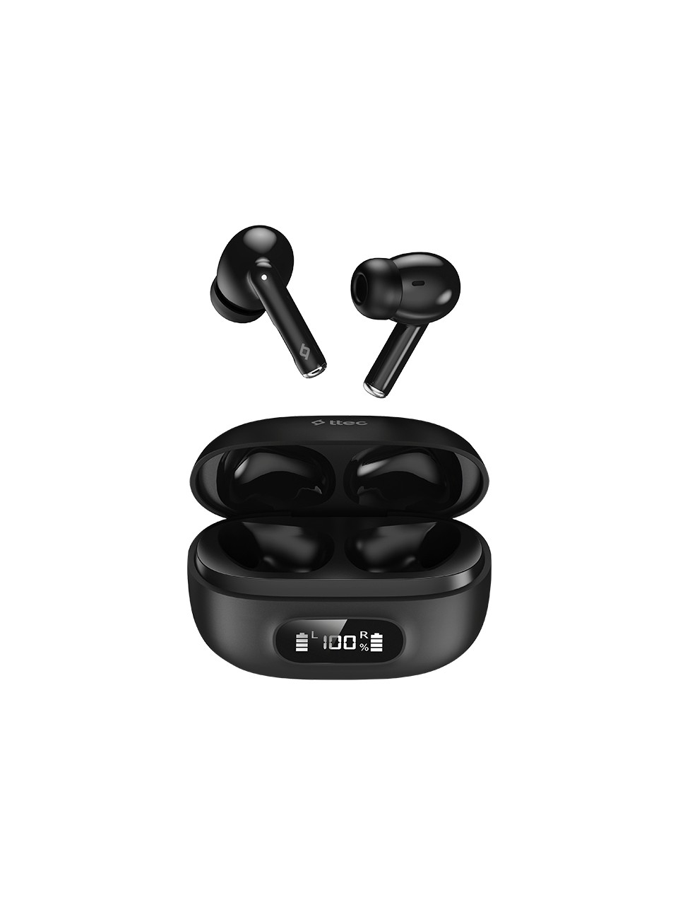Ttec Airbeat Pro Lite Anc 2km184s Lcd Göstergeli Kablosuz Tws Bluetooth Kulaklık- 2km184 Siyah