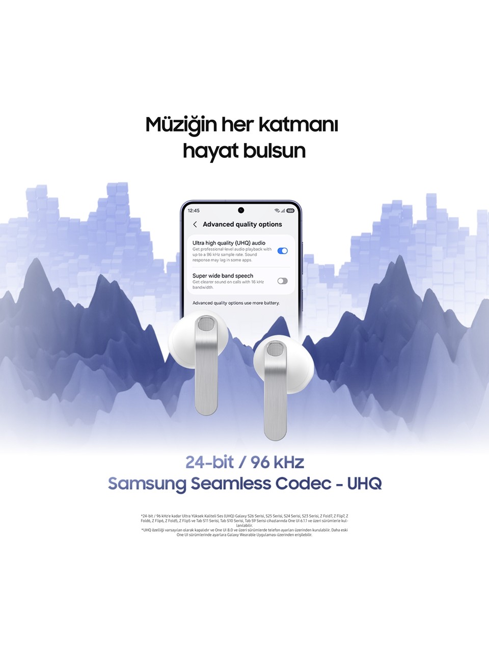 Samsung Galaxy Buds4 (ANC) Bluetooth Kulak İçi Kulaklık Beyaz Görseli