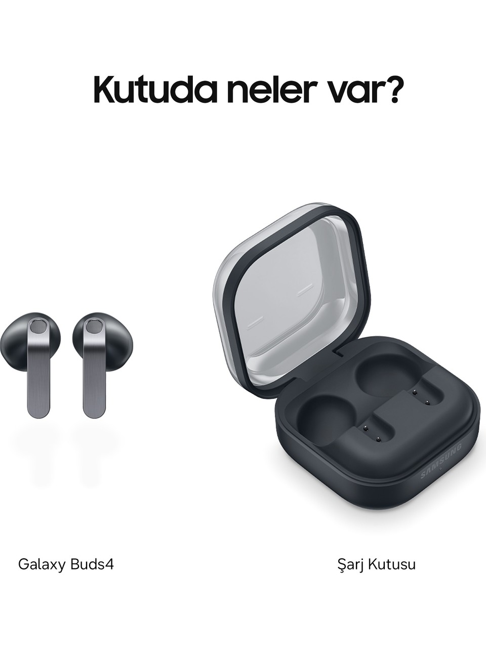 Samsung Galaxy Buds4 (ANC) Bluetooth Kulak İçi Kulaklık Siyah Görseli