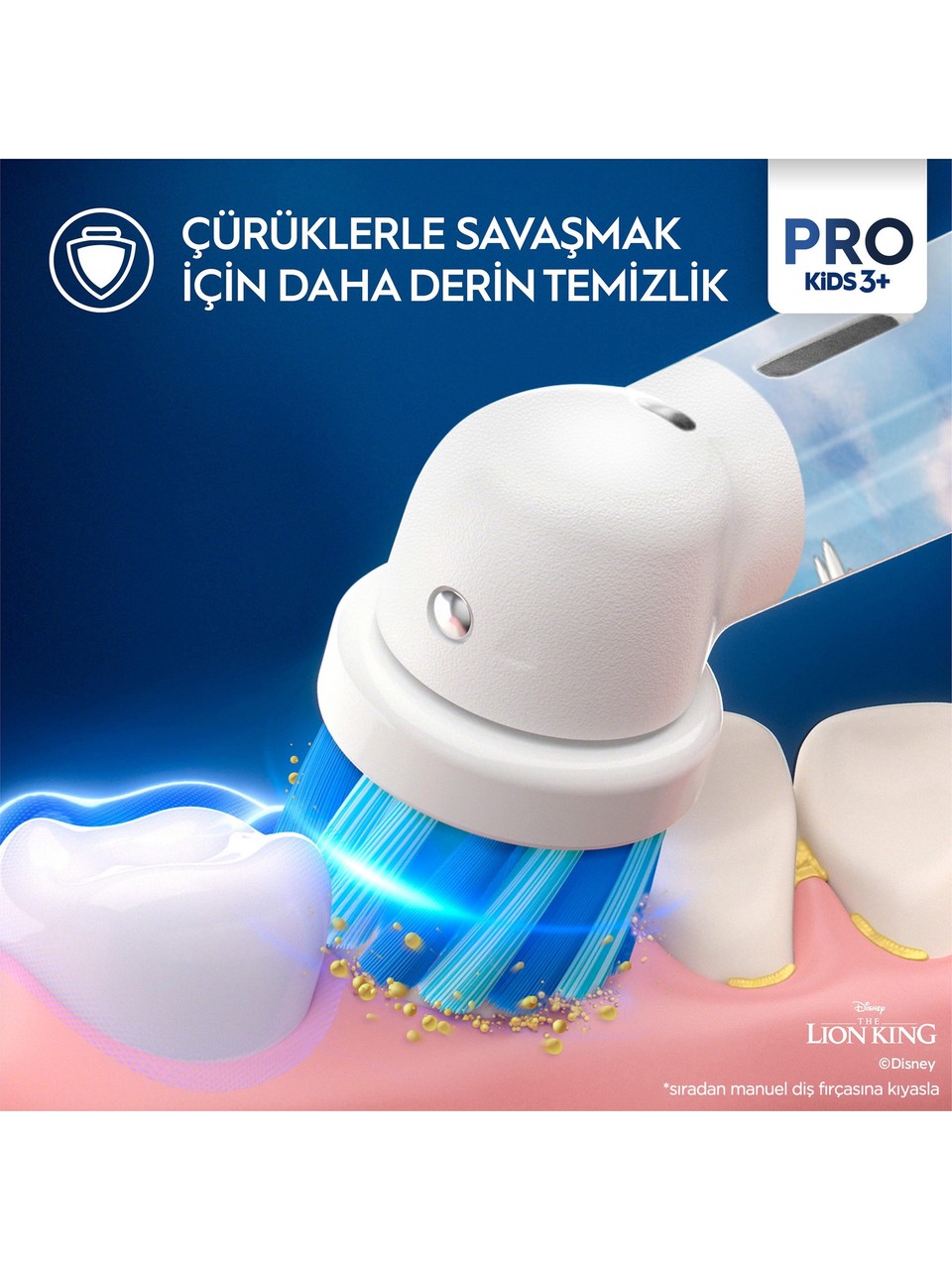 Oral B Vitality Pro Lion King Çocuk Şarjlı Diş Fırçası + Seyahat Kabı Görseli