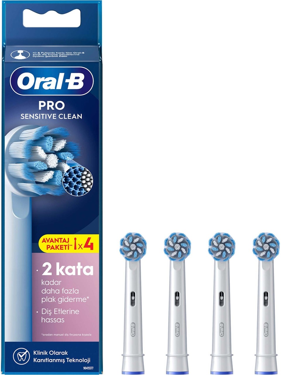 Oral-b Pro Sensitive Clean X-filament Şarjlı Diş Fırçası Yedek Başlığı 4 Adet
