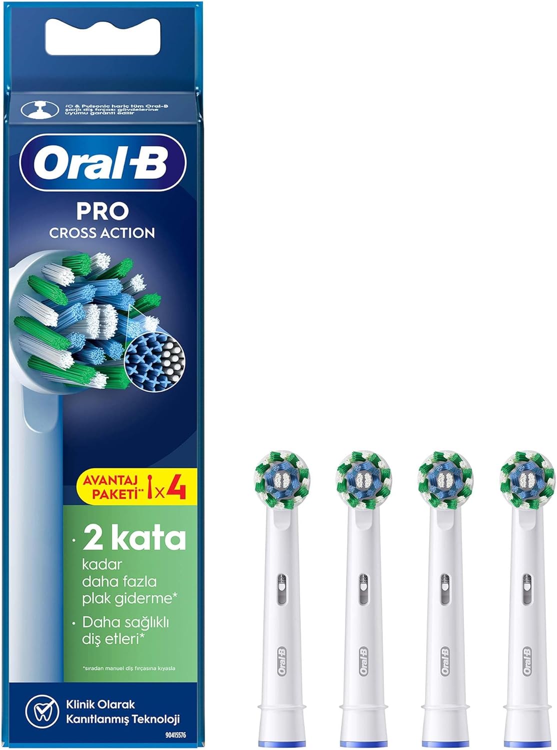 Oral-b Pro Cross Action X-filament Şarjlı Diş Fırçası Yedek Başlığı 4 Adet