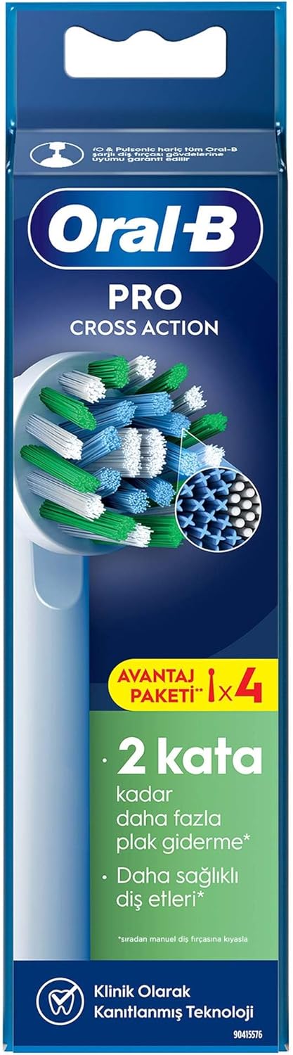 Oral-b Pro Cross Action X-filament Şarjlı Diş Fırçası Yedek Başlığı 4 Adet Görseli