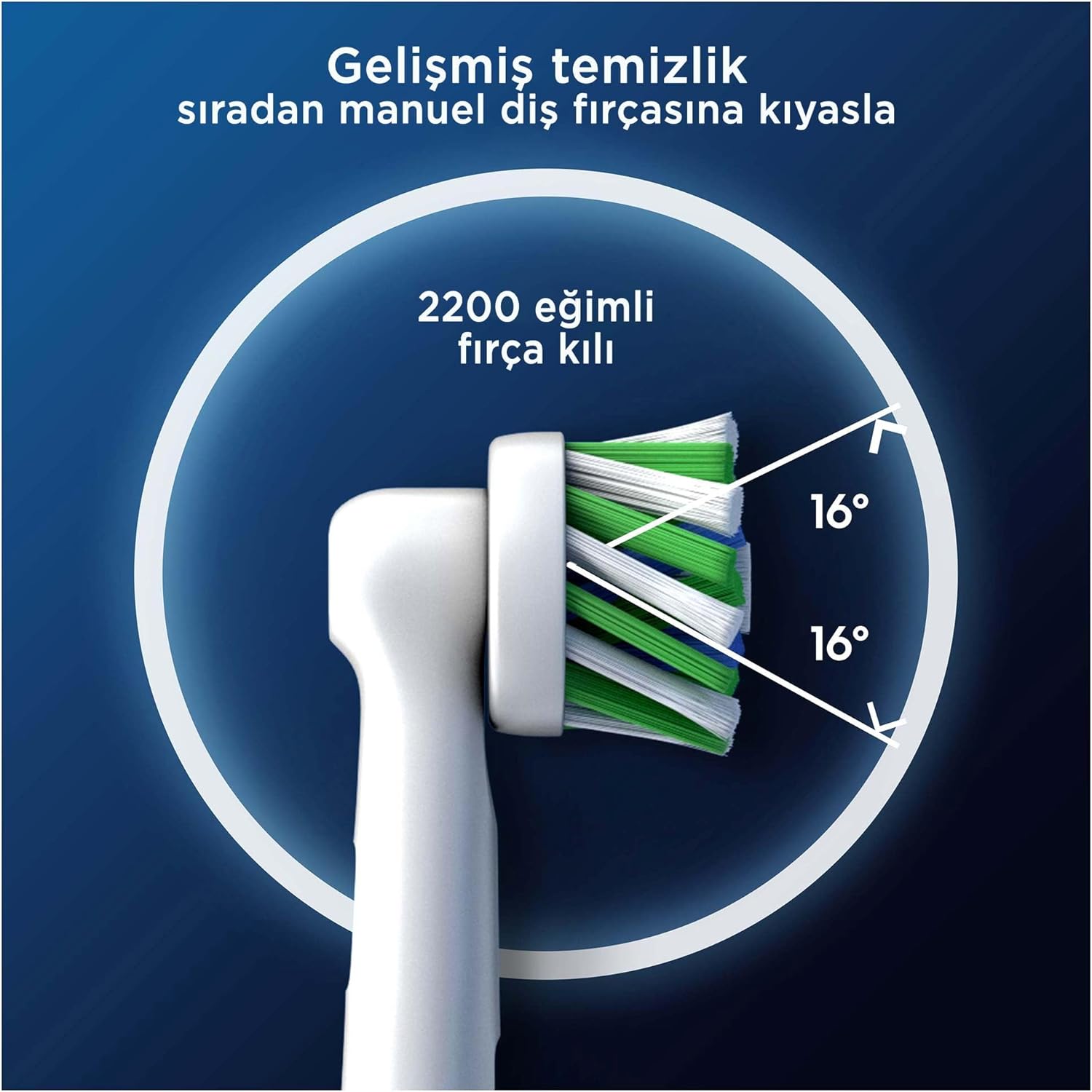 Oral-b Pro Cross Action X-filament Şarjlı Diş Fırçası Yedek Başlığı 4 Adet Görseli