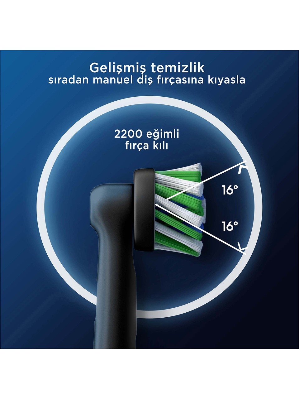 Oral-b Pro Cross Action X-filament siyah Şarjlı Diş Fırçası Yedek Başlığı 4 Adet Görseli