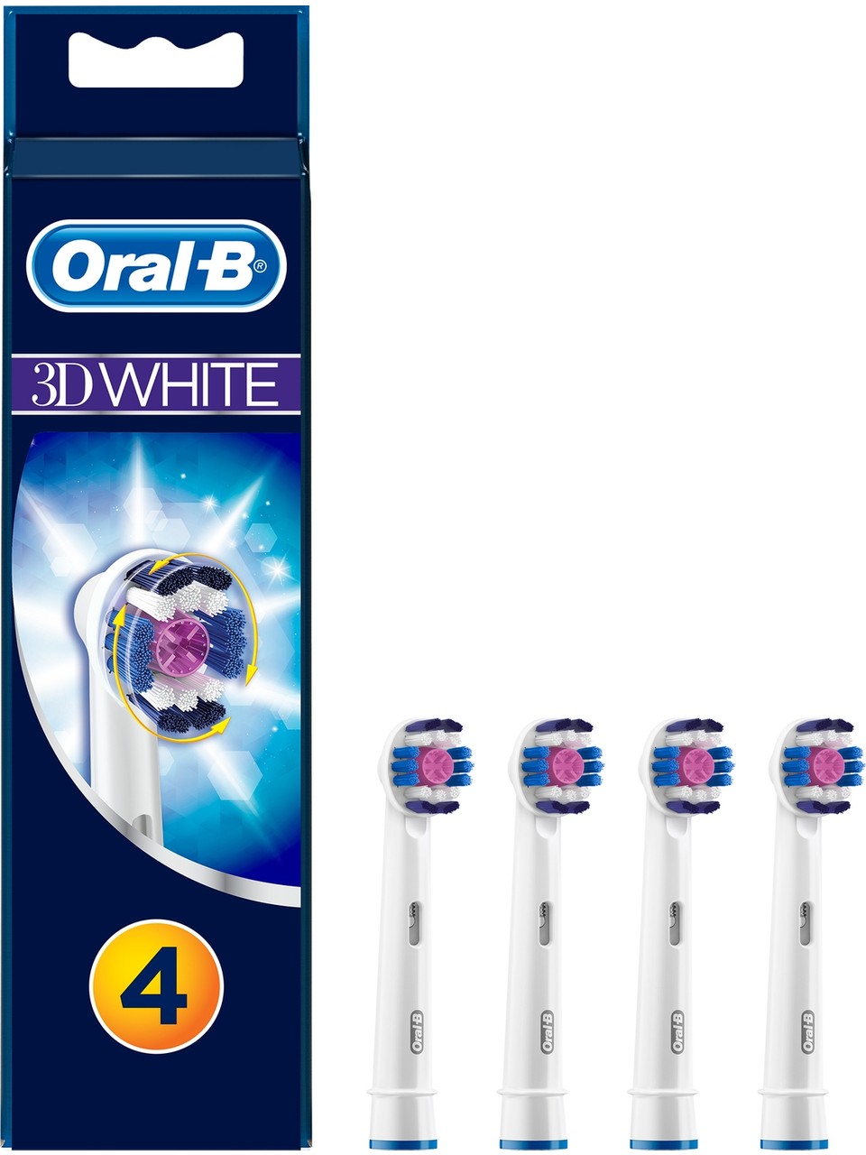 Oral-b Pro 3d White X-filament Şarjlı Diş Fırçası Yedek Başlığı 4 Adet