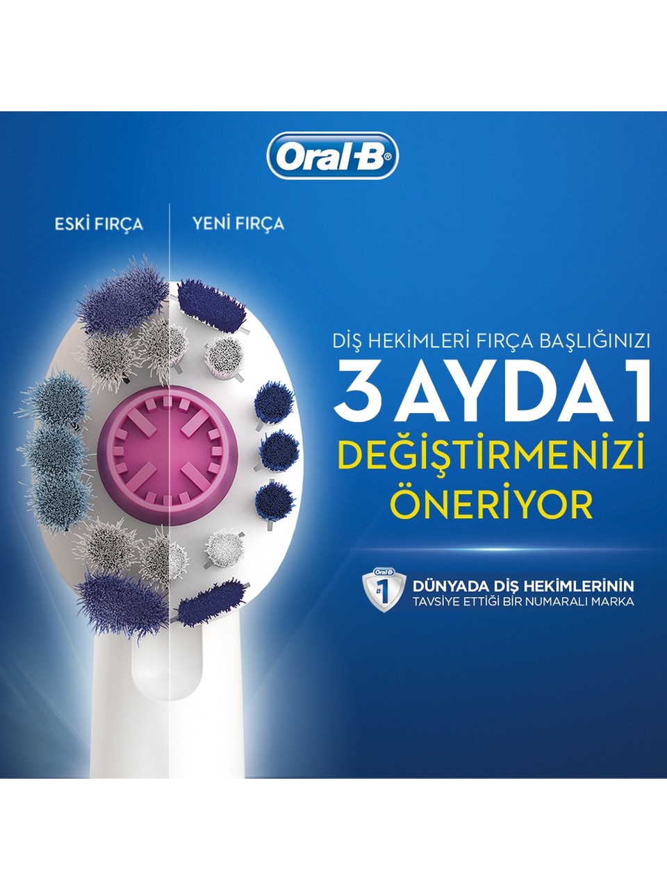 Oral-b Pro 3d White X-filament Şarjlı Diş Fırçası Yedek Başlığı 4 Adet Görseli