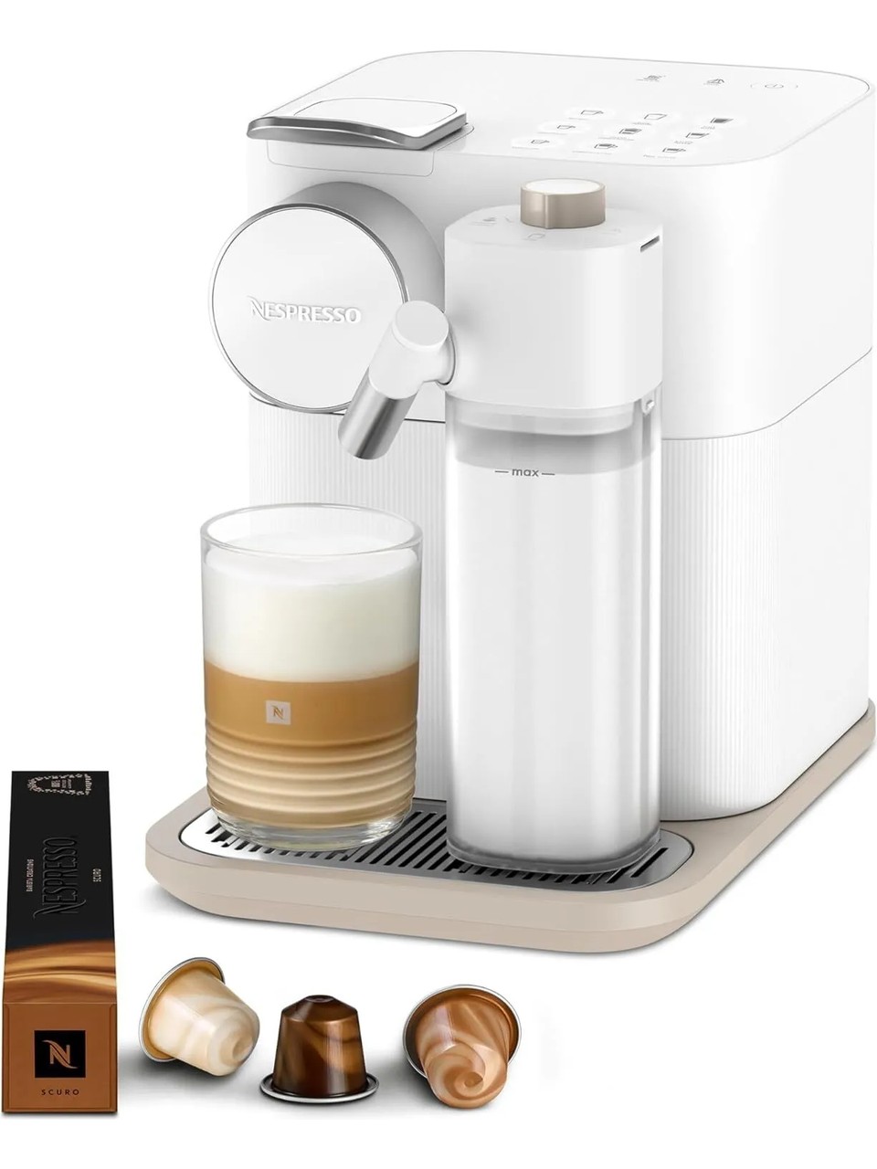 Nespresso F541 Gran Lattissima Beyaz Kapsül Kahve Makinesi