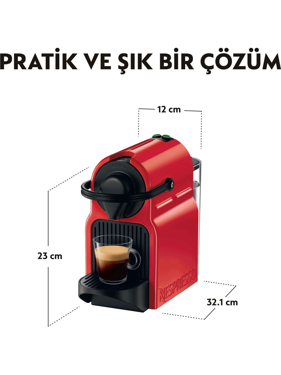 Nespresso Inissia C40 Espresso Makinesi Kırmızı Görseli